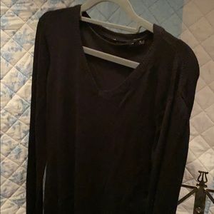Black vneck long sweater